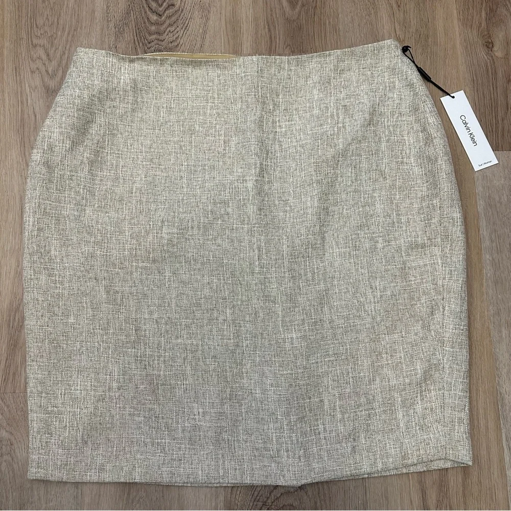 Calvin Klein Cream Pencil Skirt for Work